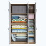Hanah Home Armario BA104 - 2420 Nogal y Blanco